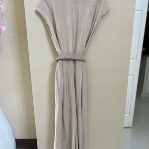 London Times Taupe Maxi Dress